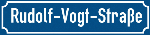 Straßenschild Rudolf-Vogt-Straße