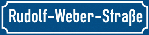 Straßenschild Rudolf-Weber-Straße