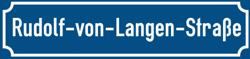 Straßenschild Rudolf-von-Langen-Straße