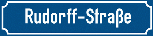 Straßenschild Rudorff-Straße
