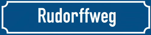 Straßenschild Rudorffweg