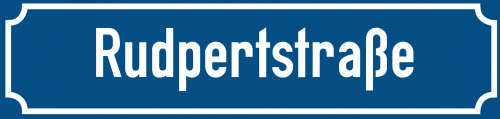 Straßenschild Rudpertstraße
