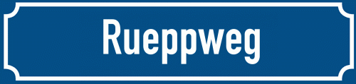 Straßenschild Rueppweg