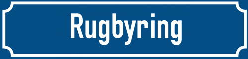 Straßenschild Rugbyring