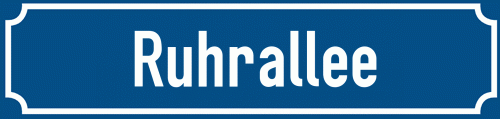 Straßenschild Ruhrallee