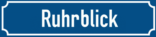 Straßenschild Ruhrblick