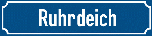 Straßenschild Ruhrdeich