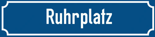 Straßenschild Ruhrplatz