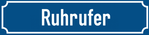Straßenschild Ruhrufer