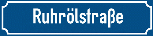Straßenschild Ruhrölstraße