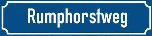 Straßenschild Rumphorstweg zum kostenlosen Download