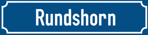 Straßenschild Rundshorn zum kostenlosen Download