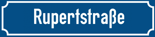 Straßenschild Rupertstraße