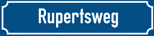 Straßenschild Rupertsweg