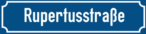 Straßenschild Rupertusstraße