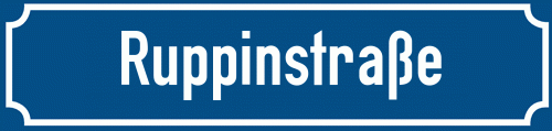 Straßenschild Ruppinstraße