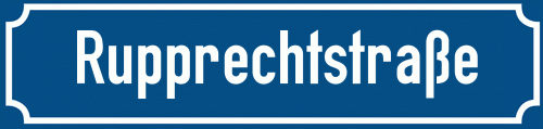 Straßenschild Rupprechtstraße zum kostenlosen Download