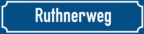 Straßenschild Ruthnerweg