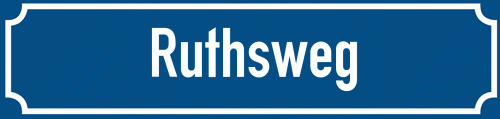 Straßenschild Ruthsweg