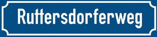 Straßenschild Ruttersdorferweg