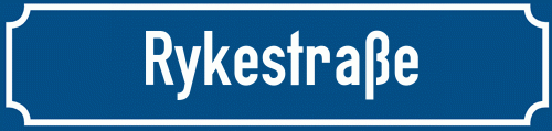 Straßenschild Rykestraße