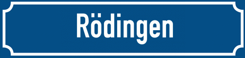 Straßenschild Rödingen