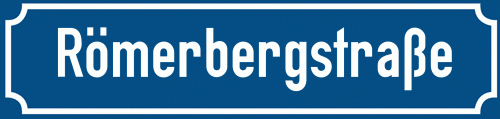 Straßenschild Römerbergstraße