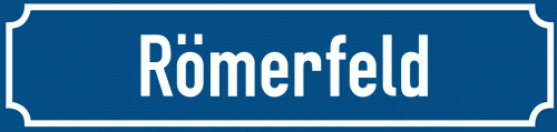 Straßenschild Römerfeld