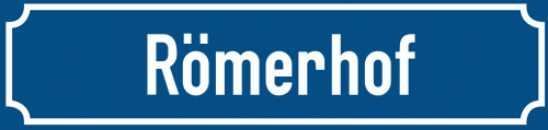 Straßenschild Römerhof