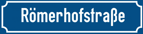 Straßenschild Römerhofstraße