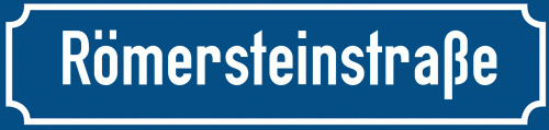 Straßenschild Römersteinstraße