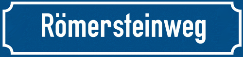 Straßenschild Römersteinweg