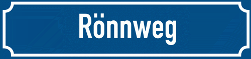 Straßenschild Rönnweg