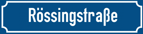 Straßenschild Rössingstraße