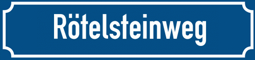 Straßenschild Rötelsteinweg