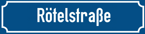 Straßenschild Rötelstraße