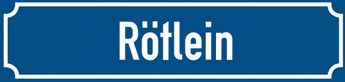 Straßenschild Rötlein