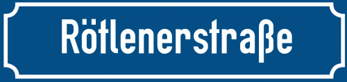 Straßenschild Rötlenerstraße