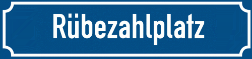 Straßenschild Rübezahlplatz zum kostenlosen Download