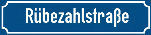 Straßenschild Rübezahlstraße zum kostenlosen Download