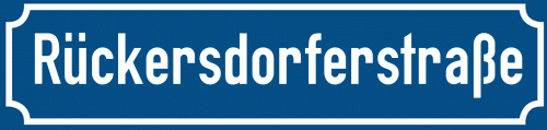 Straßenschild Rückersdorferstraße