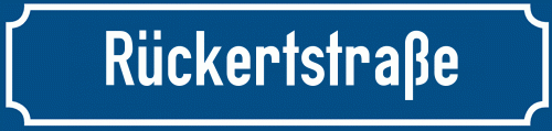 Straßenschild Rückertstraße