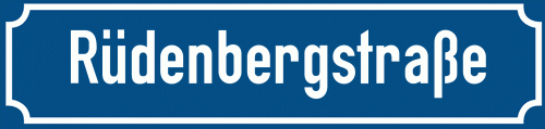 Straßenschild Rüdenbergstraße