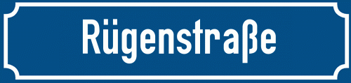 Straßenschild Rügenstraße