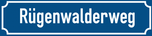 Straßenschild Rügenwalderweg