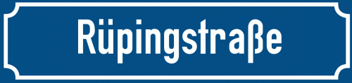 Straßenschild Rüpingstraße