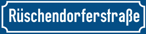 Straßenschild Rüschendorferstraße