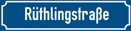 Straßenschild Rüthlingstraße