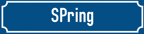 Straßenschild SPring