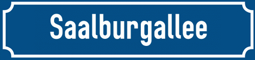 Straßenschild Saalburgallee